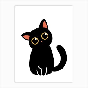 Cute Black Cat Poster