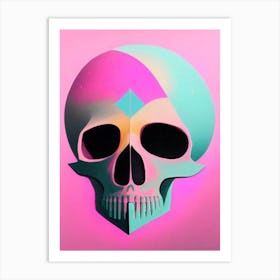 Skull With Celestial 1 Themes Pink Paul Klee Art Print