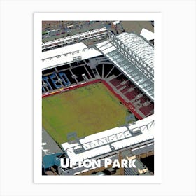 Upton Park, West Ham, Stadium, Football, Art, Soccer, Wall Print, Art Print Art Print