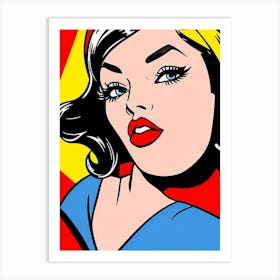 The Power of Pop: A Close-Up of Vibrant Confidence Pop Art Art Print