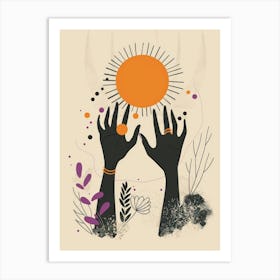 Hands Reaching For The Sun 4 Art Print