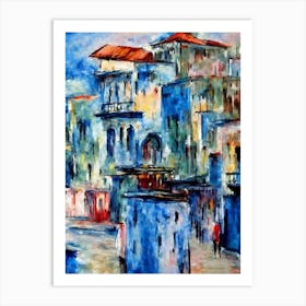 Port Of Havana Cuba Abstract Block 2 harbour Art Print