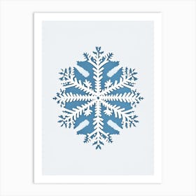 Stellar Dendrites, Snowflakes, Retro Minimal 1 Art Print