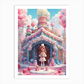 Nutcracker In A Candy House Art Print