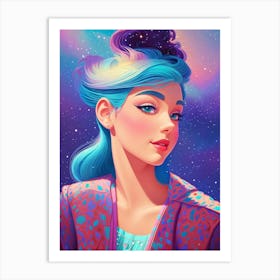 Galaxy Girl 1 Art Print