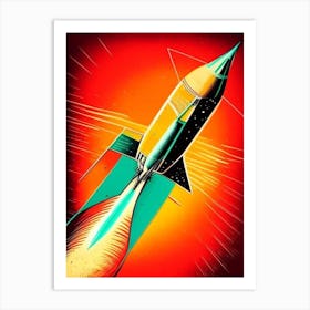 Space Probe Vintage Sketch Space Art Print