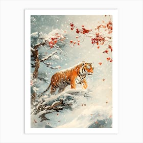 Stunning Tiger In The Snow 8 Poster