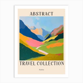 Abstract Travel Collection Poster Austria 1 Art Print