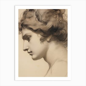 Charcoal Sketch Of Greek Man Art Print