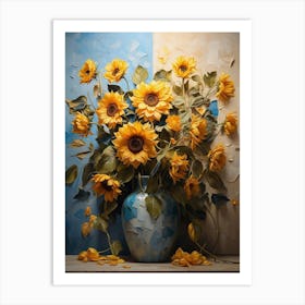 Sunflowers In A Vase Art Print