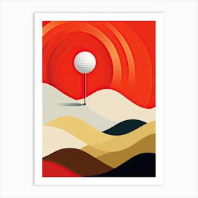 Golf Ball Minimalism print Art Print