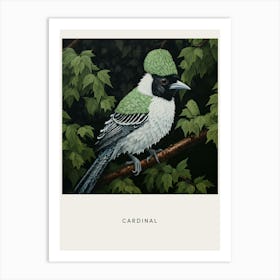 Ohara Koson Inspired Bird Painting Cardinal 2 Poster Art Print