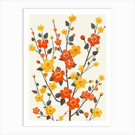 Autumn Flowers Art Print