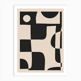 Modern Black And White Abstract Art 4 Art Print