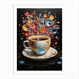 Coffee Splashes 1 Art Print