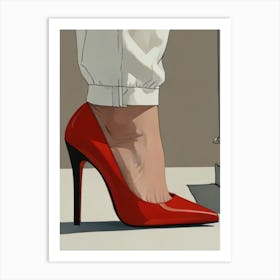 Red Heels Art Print