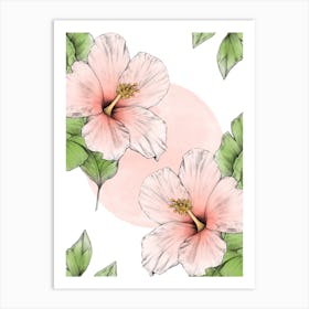 Hibiscus Moon Art Print