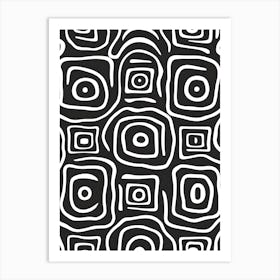 Abstract Background With Black And White Pattern Unique Geometric Vector Swatch Perfect For Site Backdrop Wrapping Paper Wallpaper Textile And Surface Design Art Print