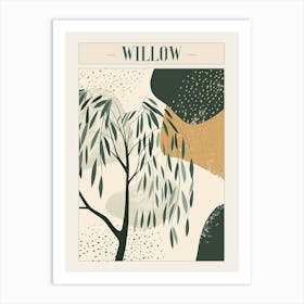 Willow Tree Minimal Japandi Illustration 2 Poster Art Print