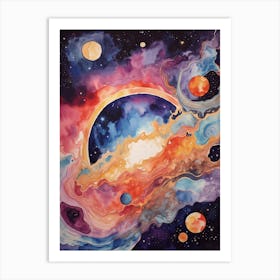 Galaxy Painting Art Print