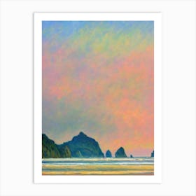 Cannon Beach Oregon Monet Style Art Print