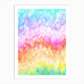 Rainbow Rain, Abstract, Wall Art, Art, Kitchen, Living Room, Home, Interior Design, Wall Print Art Print