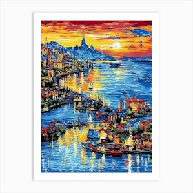 Sunset City Art Print