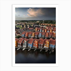 Colorful Houses On The Water Art Print