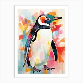 Bird Painting Collage Penguin 3 Art Print