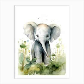 Elephant Painting Painting Watercolour 1 Art Print