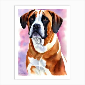 Boerboel Watercolour Dog Art Print