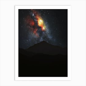 Milky Way Mountain Art Print