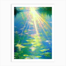 Kin Ki Bekko Koi Fish Monet Style Classic Painting Art Print