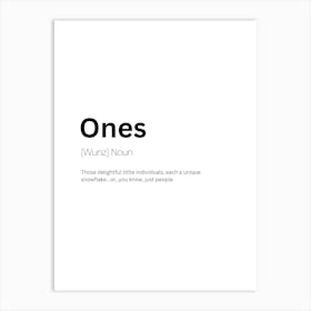 Ones Definition Meaning Art Print