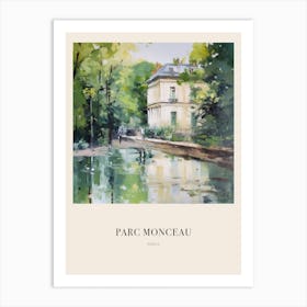 Parc Monceau Paris France Vintage Cezanne Inspired Poster Art Print
