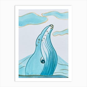 Dreamy Whale Art Print