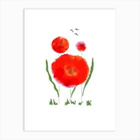 Red Poppies Art Print