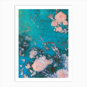 Abstract Turquoise And Pink Art Print