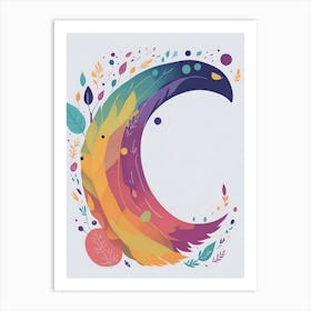 Colorful Letter C Illustration 53 Art Print