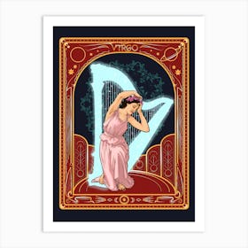 Virgo, PLANET, CONSTELLATION, SPACE, CARD, COLLECTION Art Print