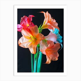 Bright Inflatable Flowers Amaryllis 2 Art Print