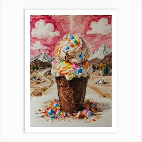 Ice Cream Cone 86 Art Print