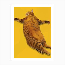 Cat Laying Down Art Print