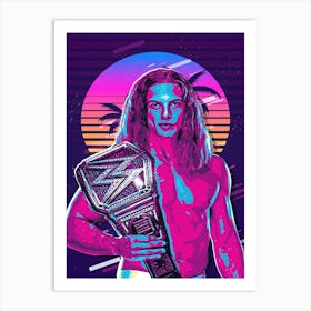 Matt Riddle 80s Retro Art Print