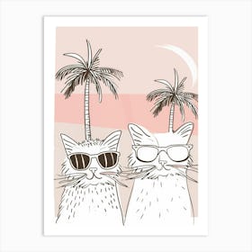 Cat In Sunglasses 18 Art Print