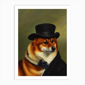 Shiba Inu Renaissance Portrait Oil Painting Art Print