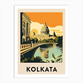 Kolkata 3 Vintage Travel Poster Art Print