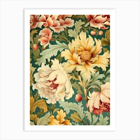 Floral Wallpaper 189 Art Print