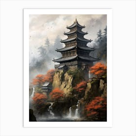 Historical Castles And Temples Japanese Style 3 Art Print