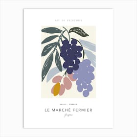 Grapes Le Marche Fermier Poster 1 Art Print